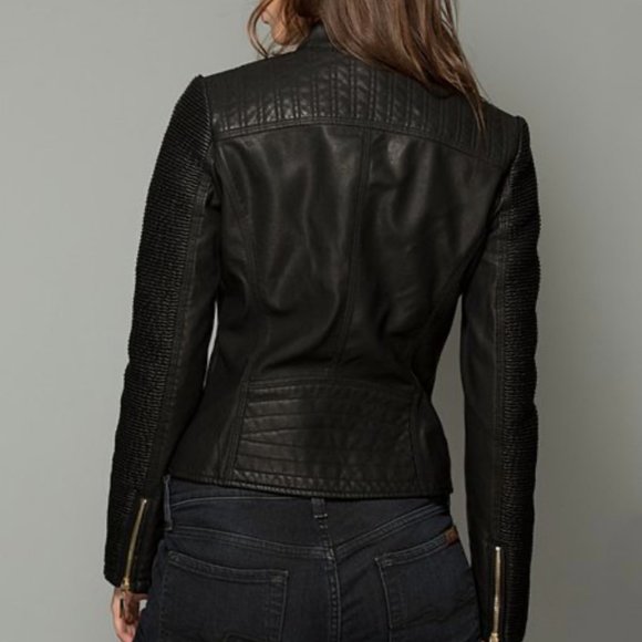 Coalition LA Black Leather Jacket - Picture 3 of 7